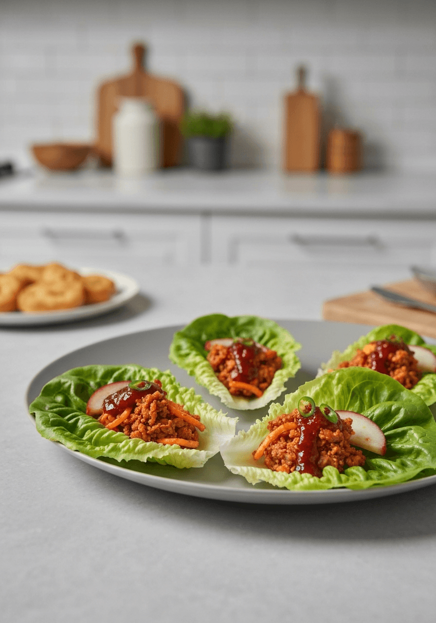 Gochujang Chicken Lettuce Wraps