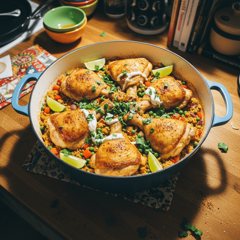 One Pot Chicken and Curry Rice
