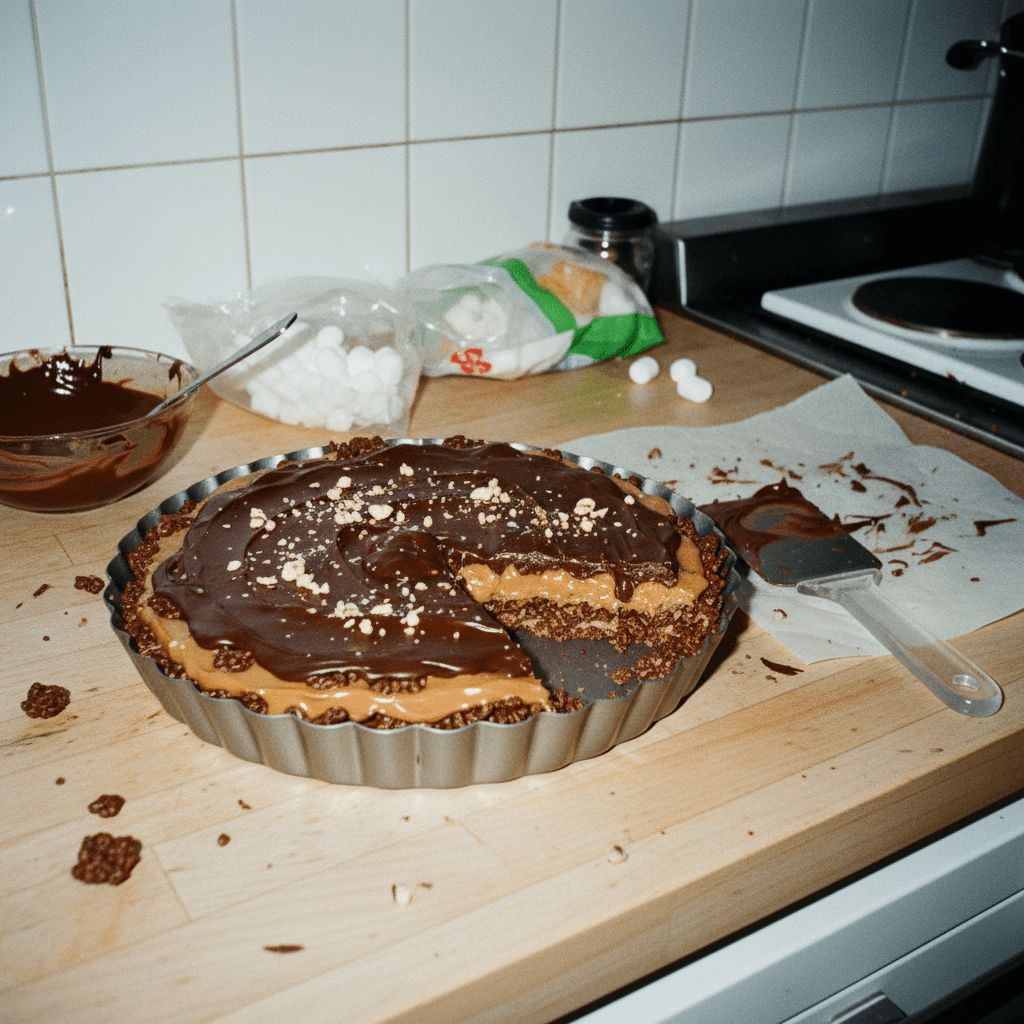 Chocolate Crispy Caramel Slice