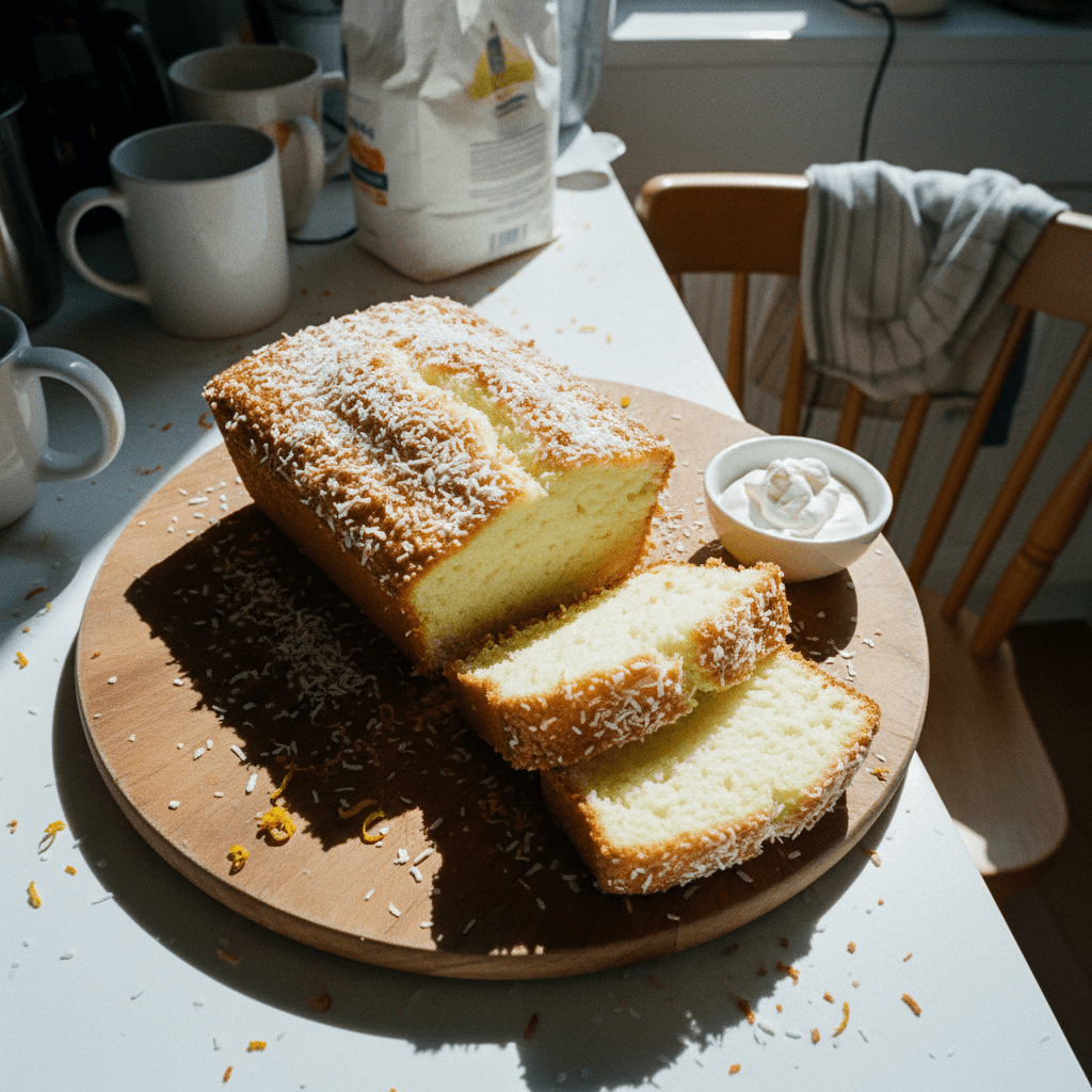 Coconut Cloud Loaf Cake