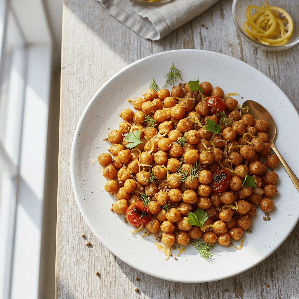 Crispy Chickpeas with Preserved Lemon