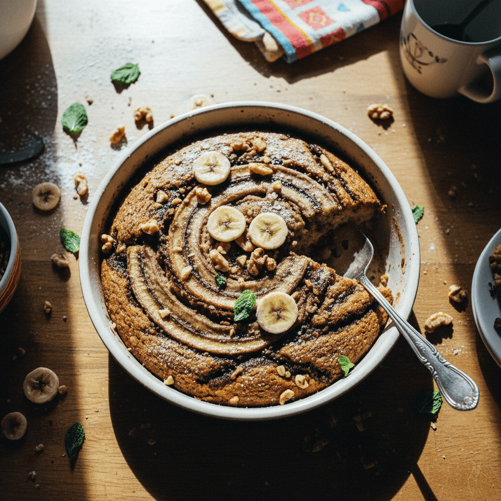 Cinnamon Swirl Banana Cake