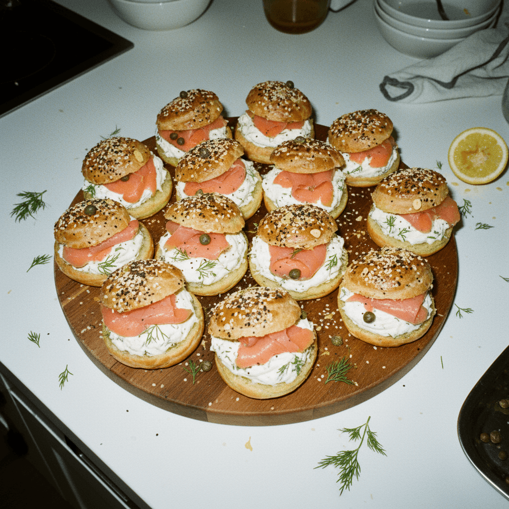 Everything Bagel Salmon Cream Puffs