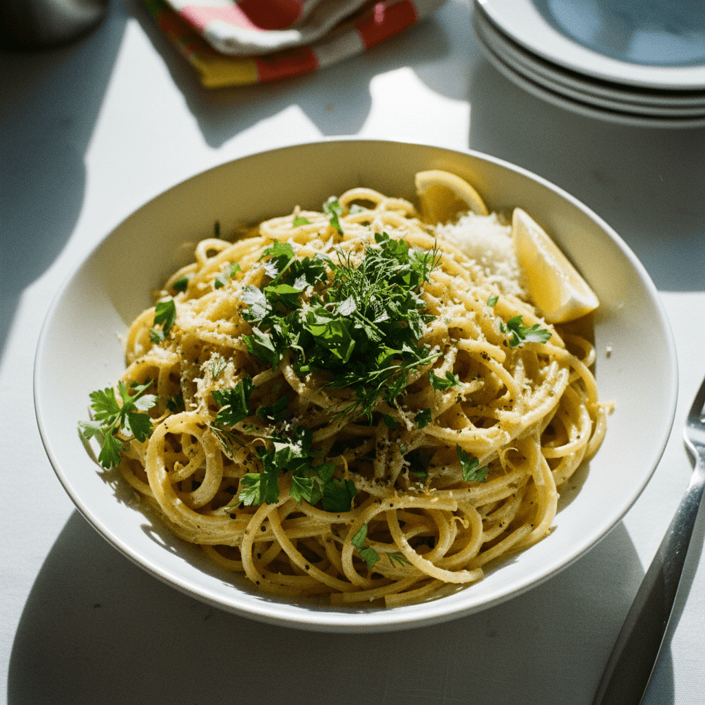 Fairway's Lemony Cacio e Pepe with Fresh Herbs