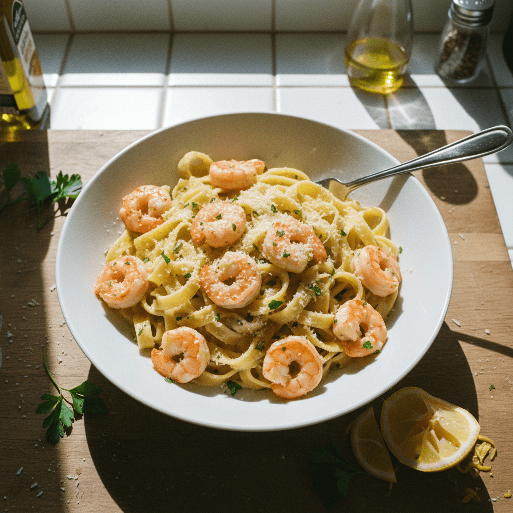 Garlic Butter Shrimp Pasta