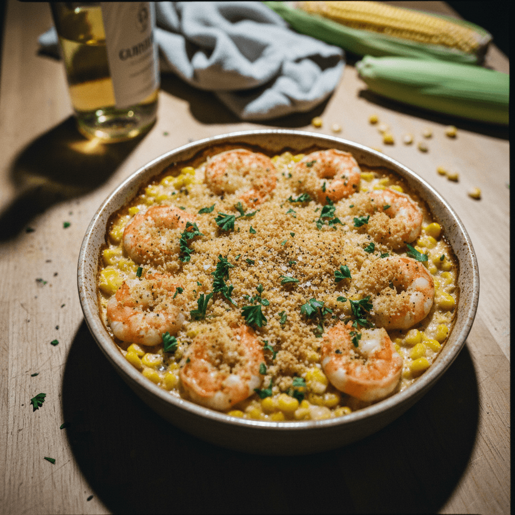 Lighter Shrimp Gratin