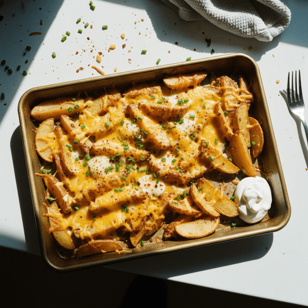 Cheesy Baked Potato Wedges