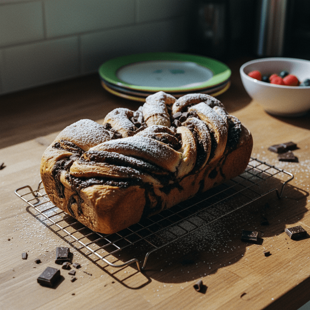 Chocolate Babka with Dark Chocolate
