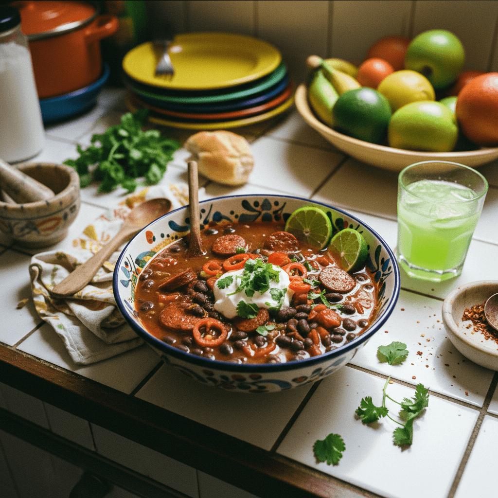 Feijoada Soup (Brazilian Black Bean and Sausage Soup)
