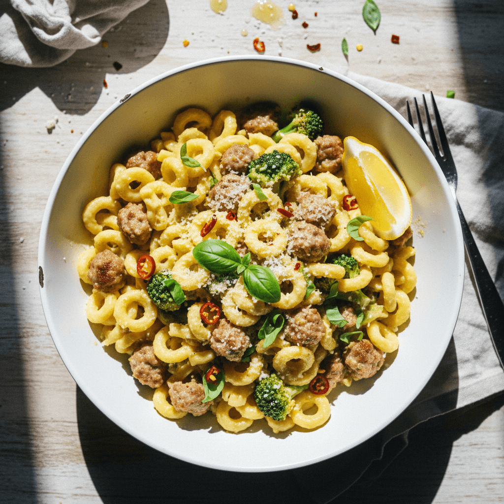 Creamy Lemon & Sausage Pasta