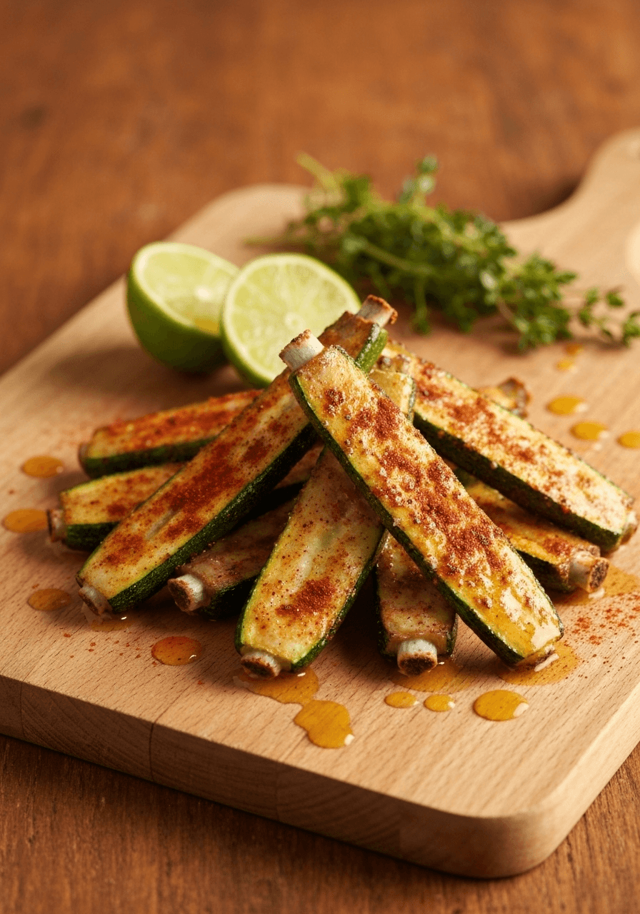 Smoked Paprika Zucchini Ribs with Lime