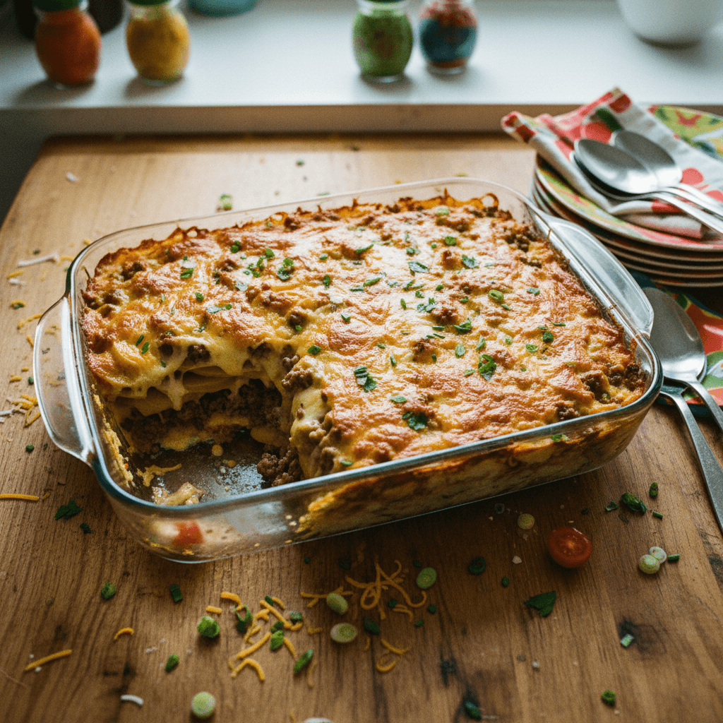 Comforting Ground Beef and Potato Casserole