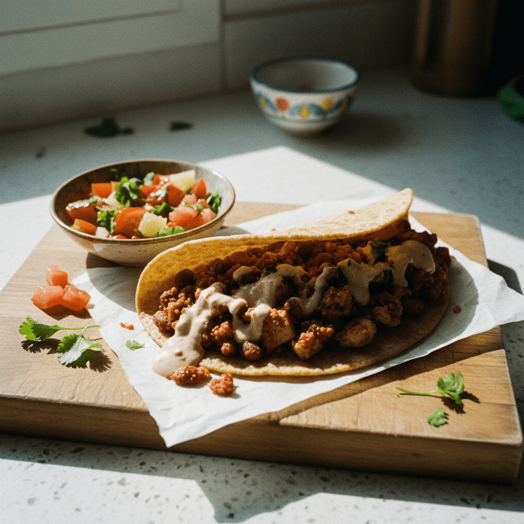 High Protein Rajma Tofu Wrap/Taco