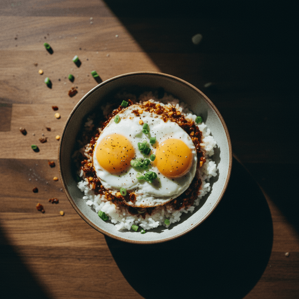 Chili Oil Egg Rice