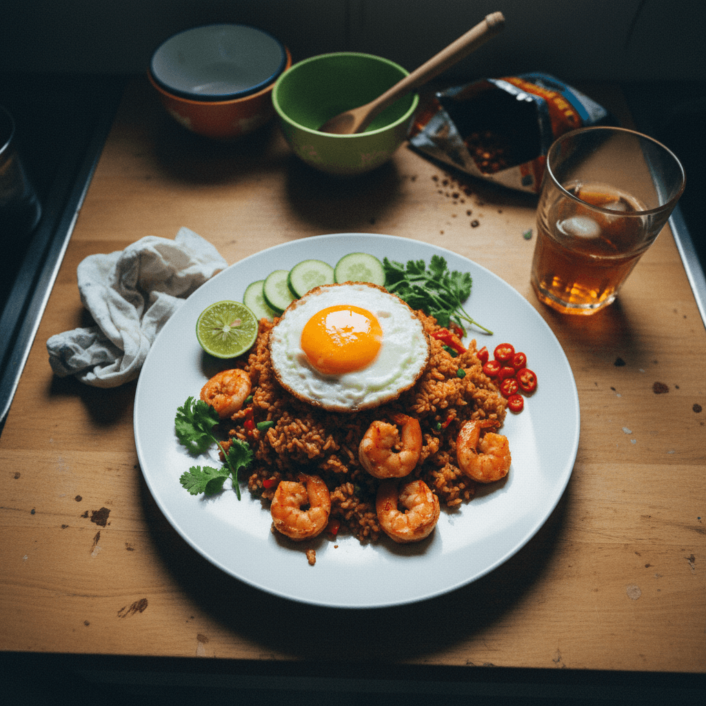 Spicy Nasi Goreng with Shrimp