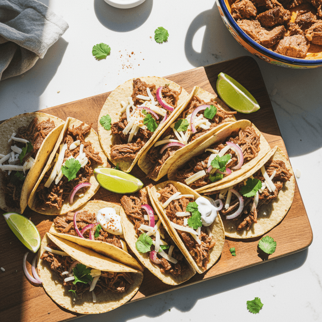 Slow Cooker Beef Brisket Tacos