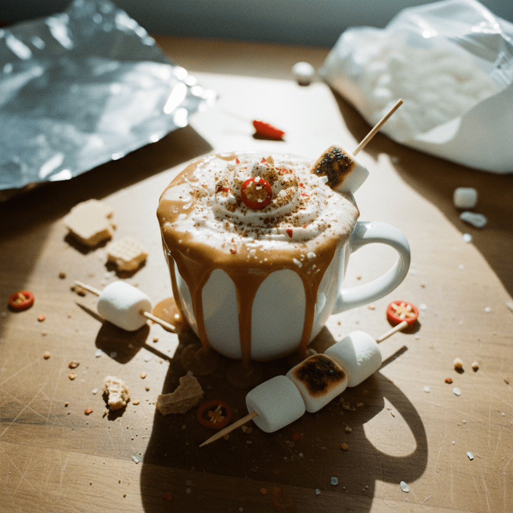 Spicy Salted Caramel Hot Chocolate