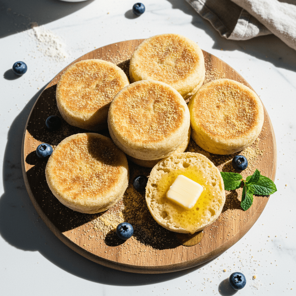 Soft and Pillowy Buttermilk English Muffins