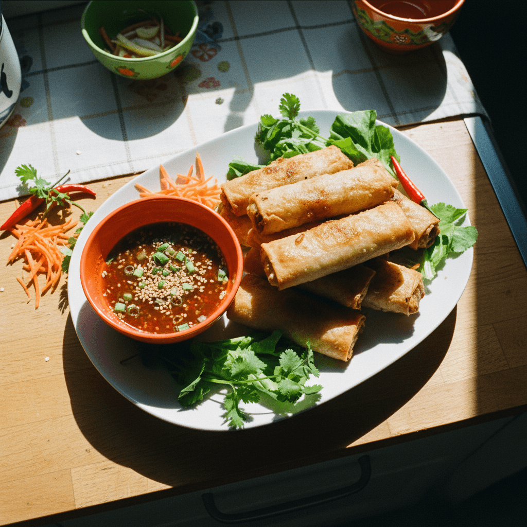 Crispy Pork Spring Rolls