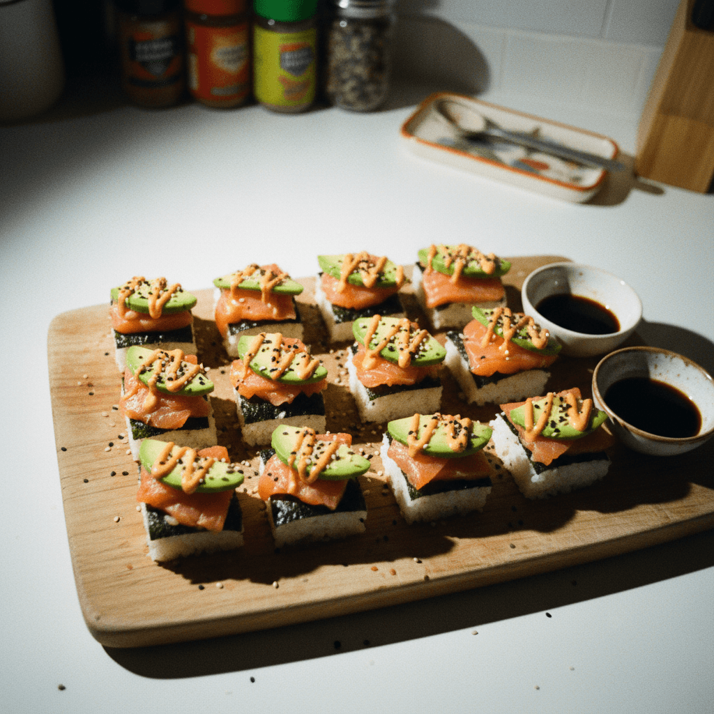 Ice Cube Tray Sushi Hack