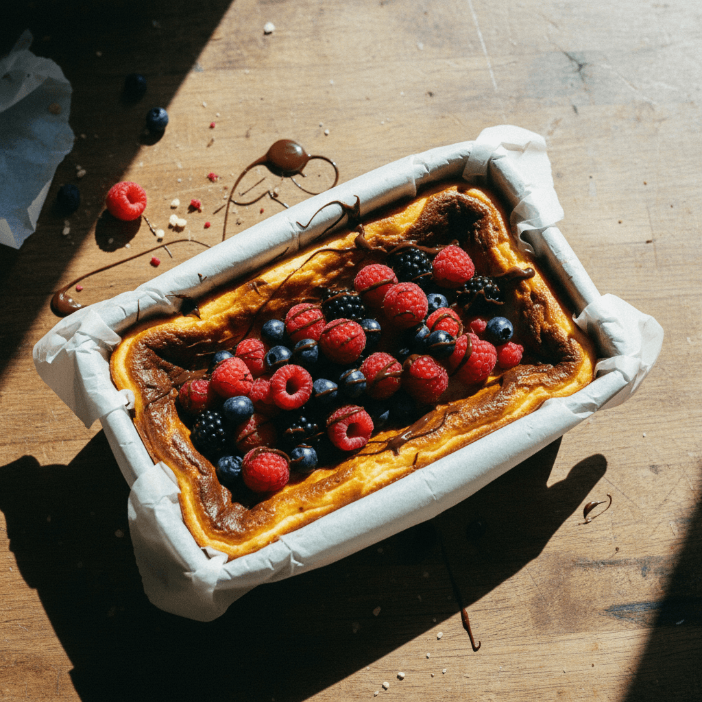 Healthier 3-Ingredient Basque Cheesecake