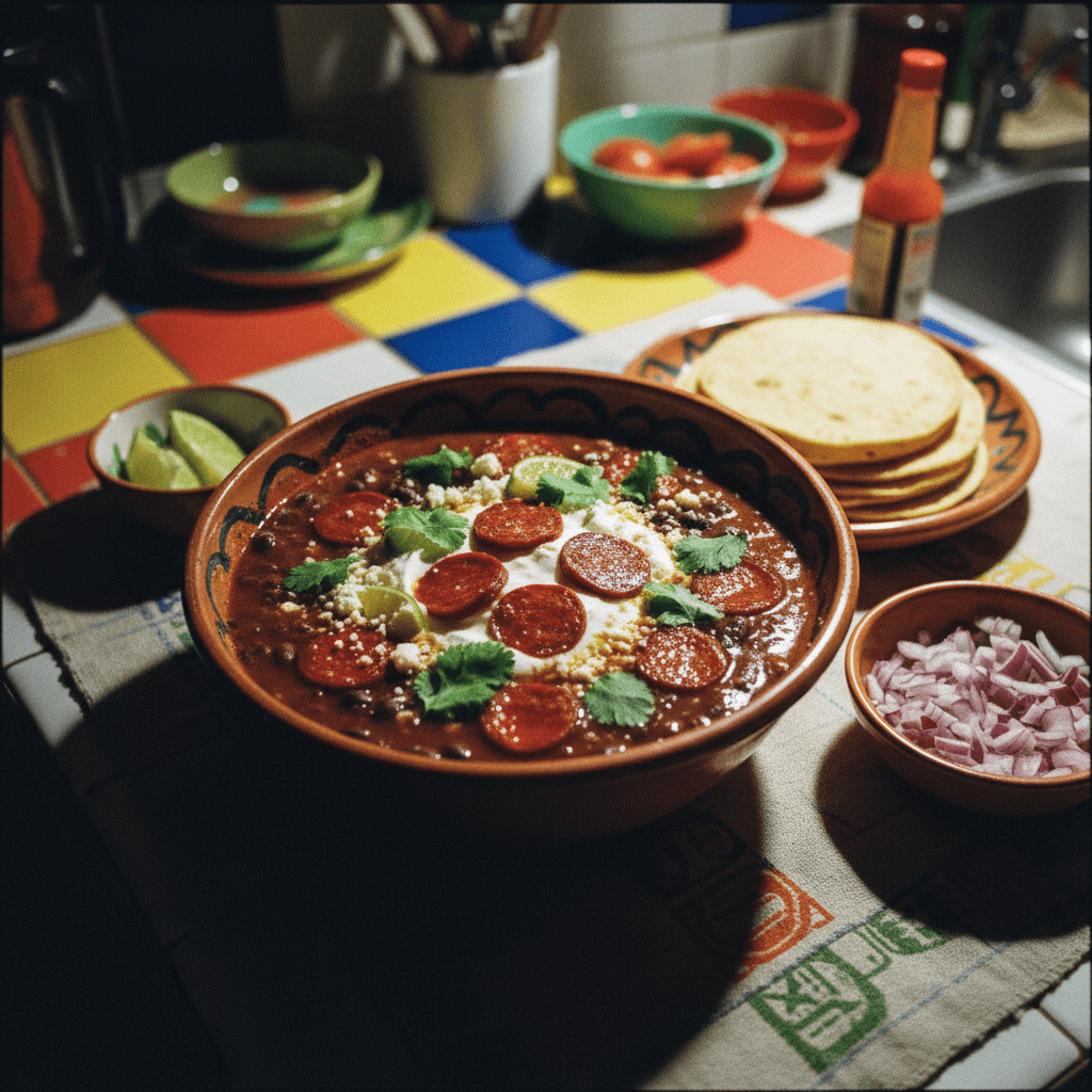Smoky Chorizo Black Bean Soup