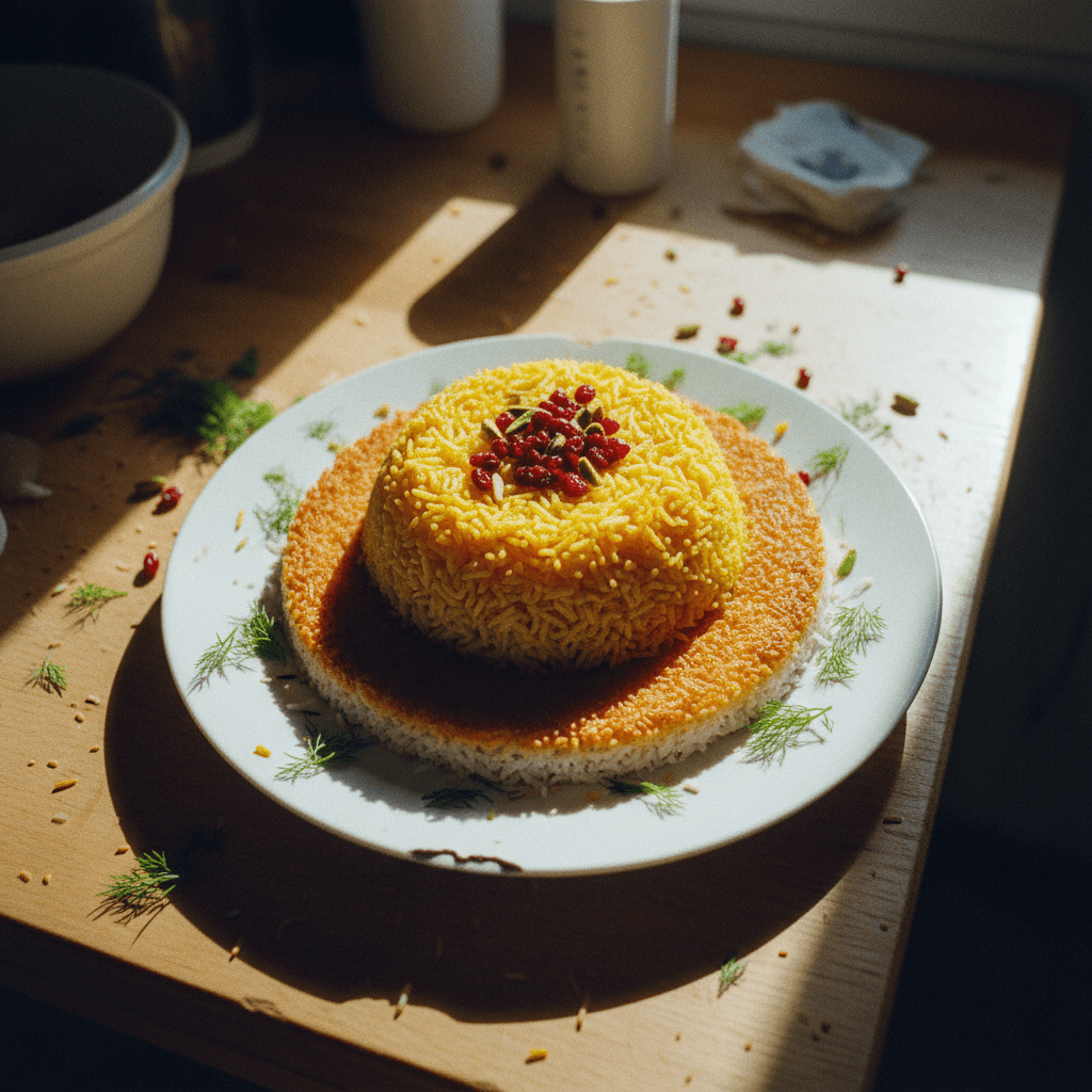 Persian Crispy Saffron Rice (Tahdig)