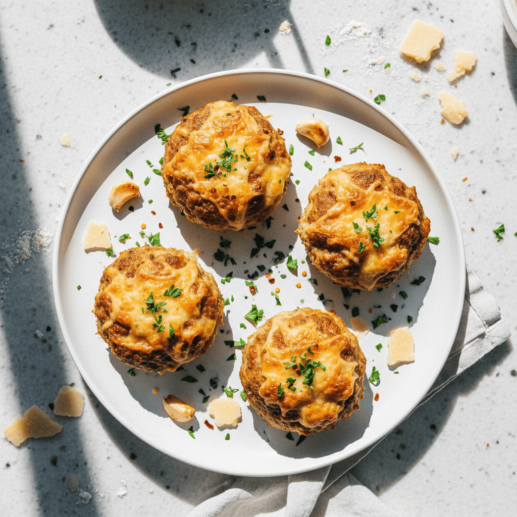Garlic Parmesan Chicken Meatloaves