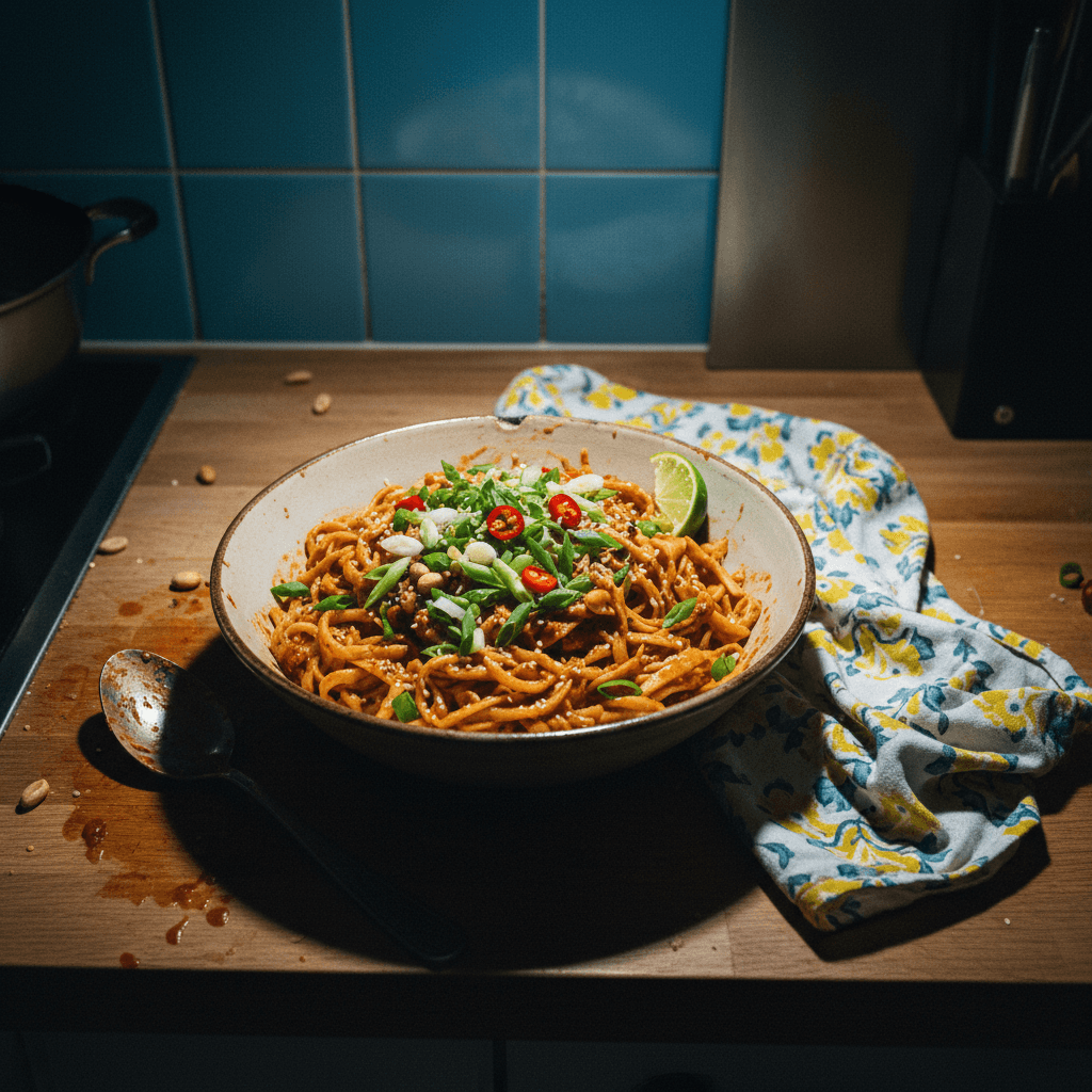 Peanut Chilli Lime Rice Noodles