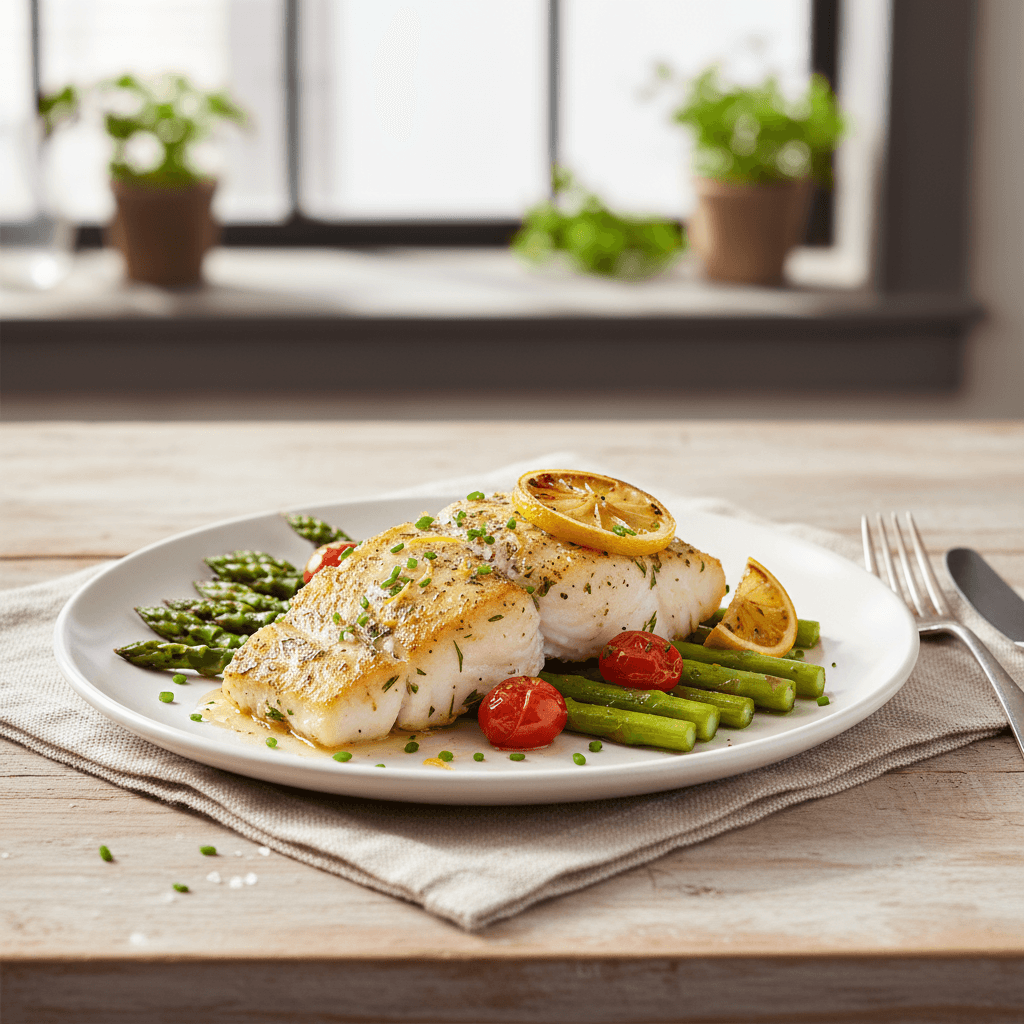 Lemon Herb Roasted Halibut