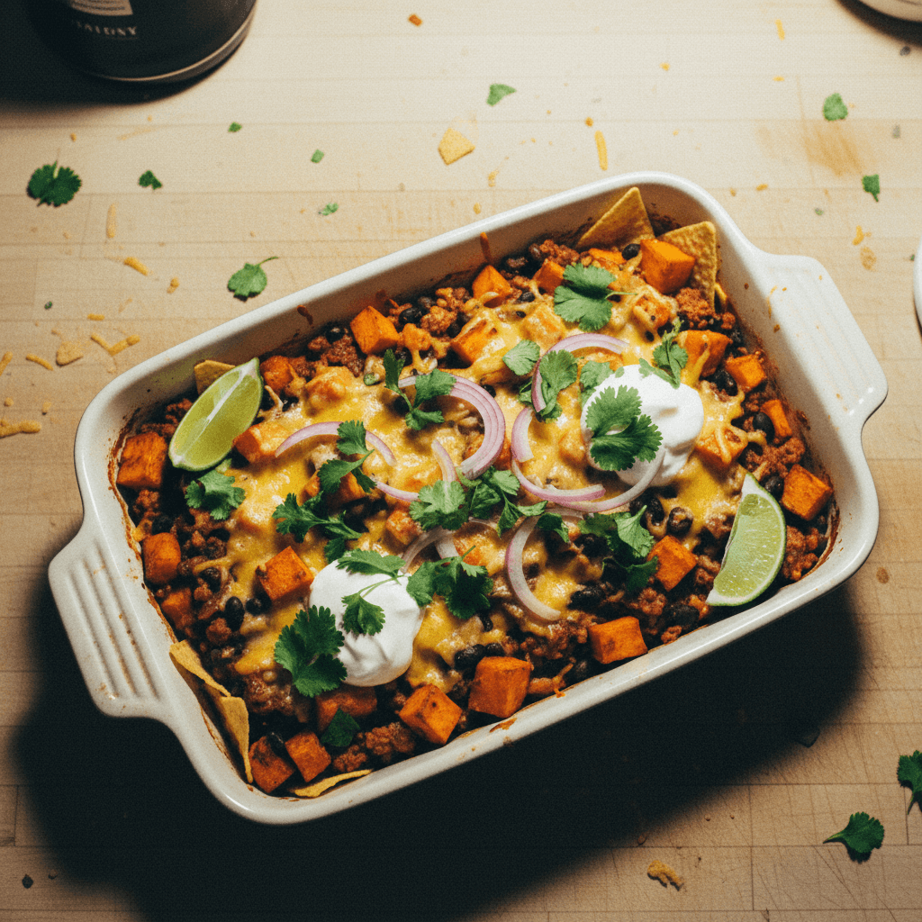 Sweet Potato Turkey Black Bean Bake