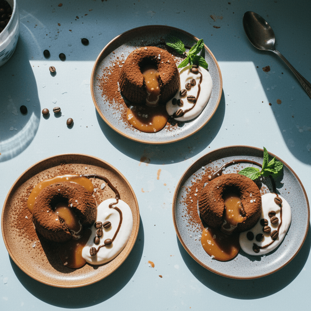 Salted Caramel Mocha Lava Cakes