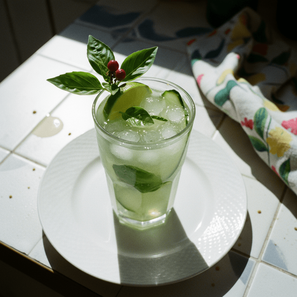Gin Basil Smash Refresher