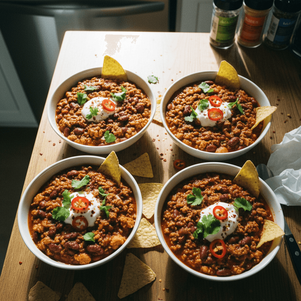 Smoky Paprika Chicken Chili Bowls