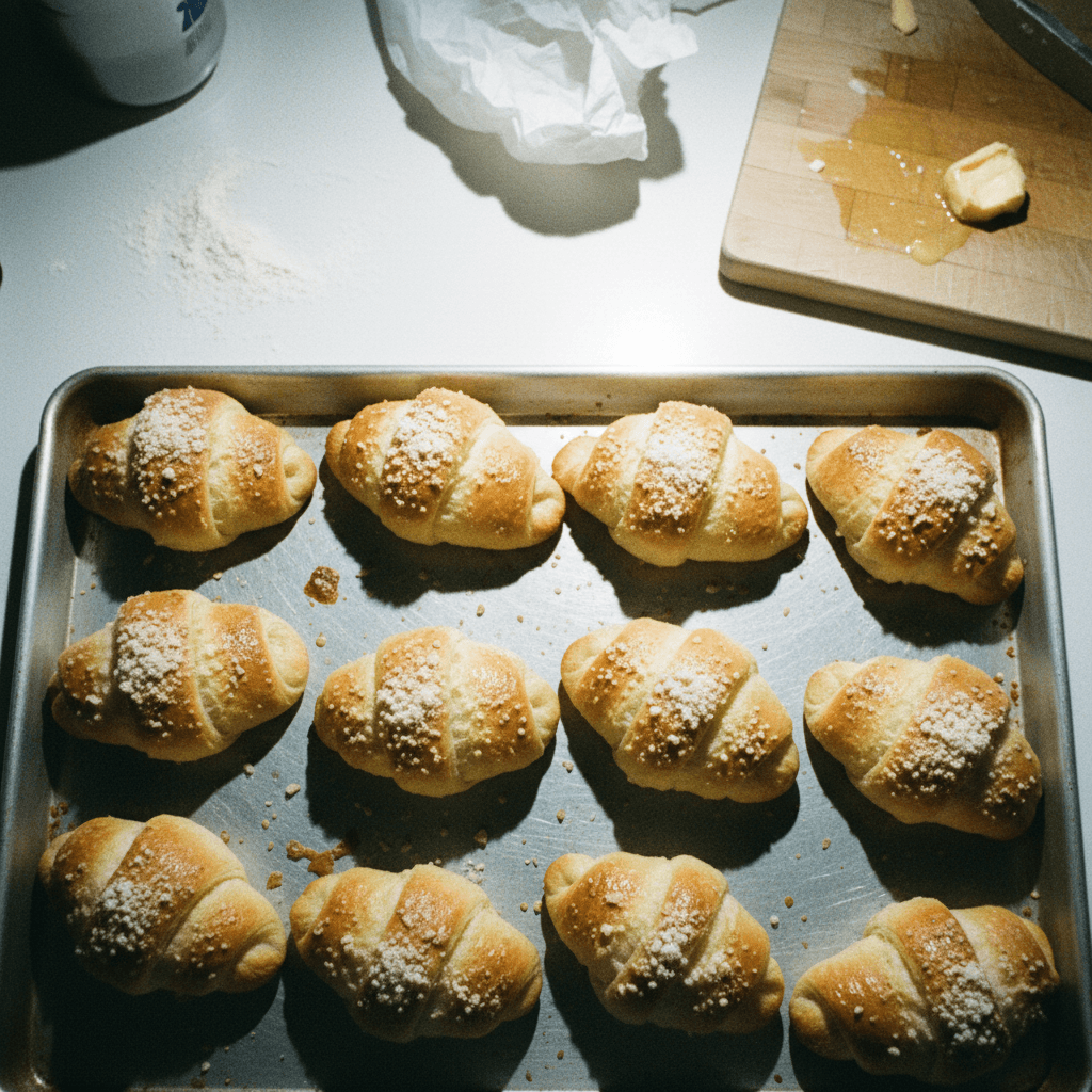 Salt Bread and Spanish Bread Hybrid (Filipino Spanish Bread Croissant)