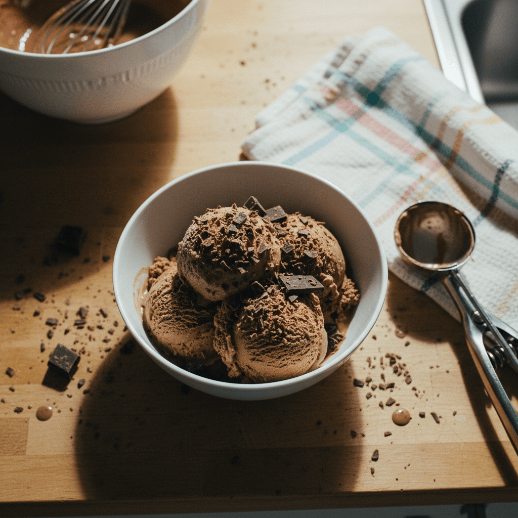 Helado de Chocolate Casero