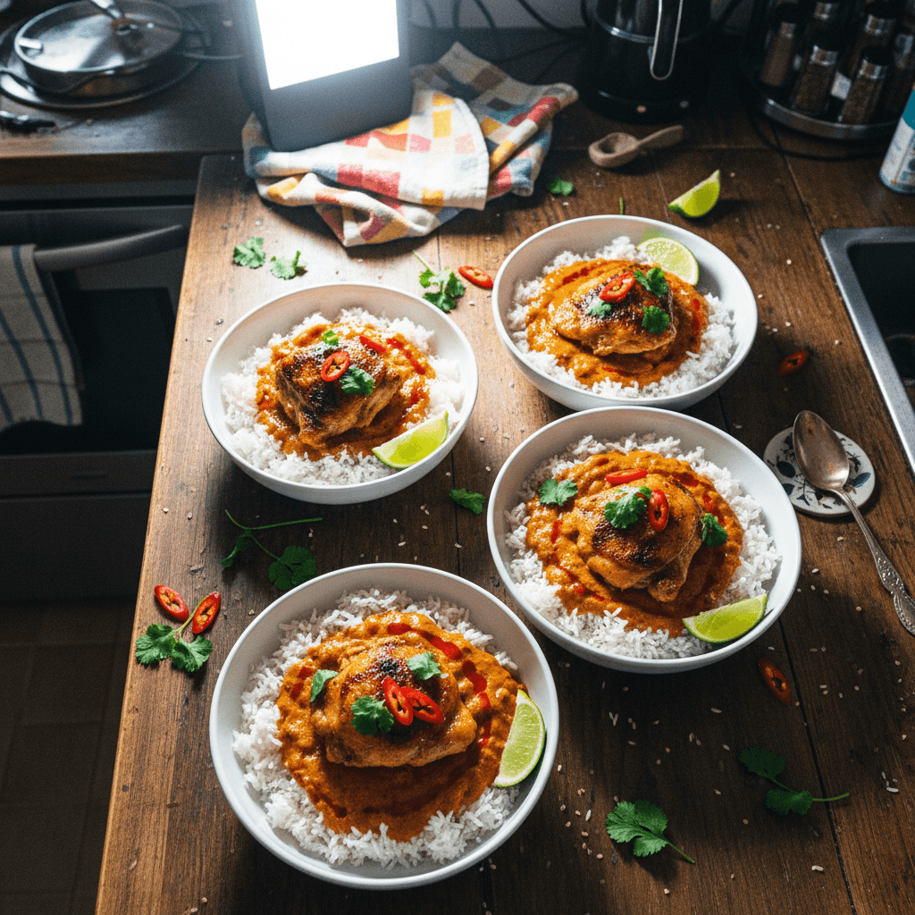 Thai Red Curry Chicken Bowls