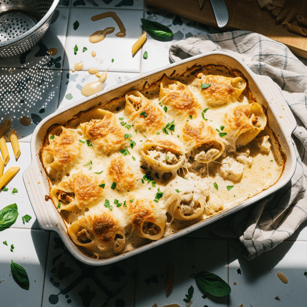 Chicken Alfredo Stuffed Shells