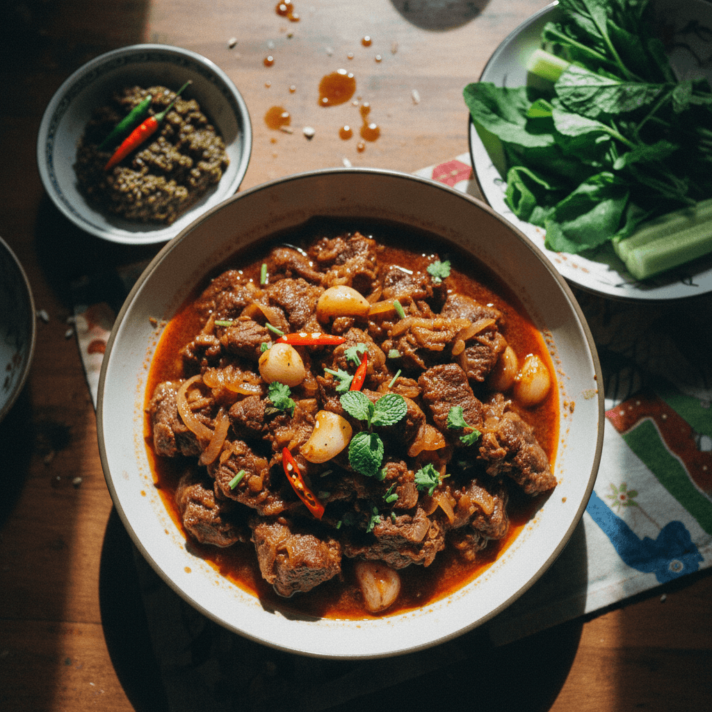 အမဲသားနှပ် (Burmese Braised Beef)