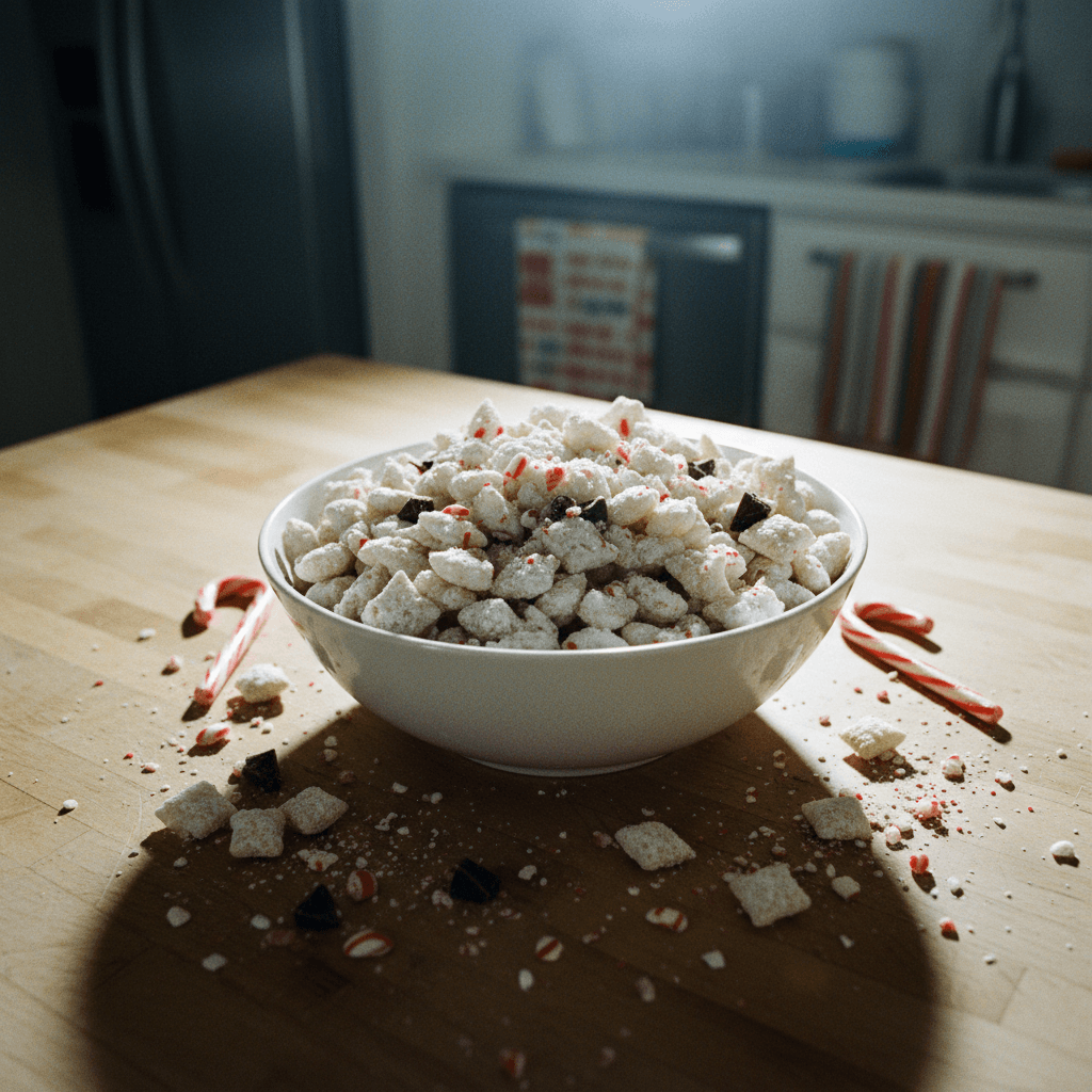 Peppermint Bark Muddy Buddies