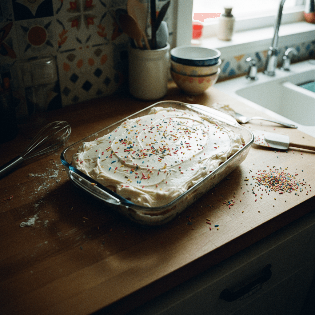 Confetti Sheet Cake