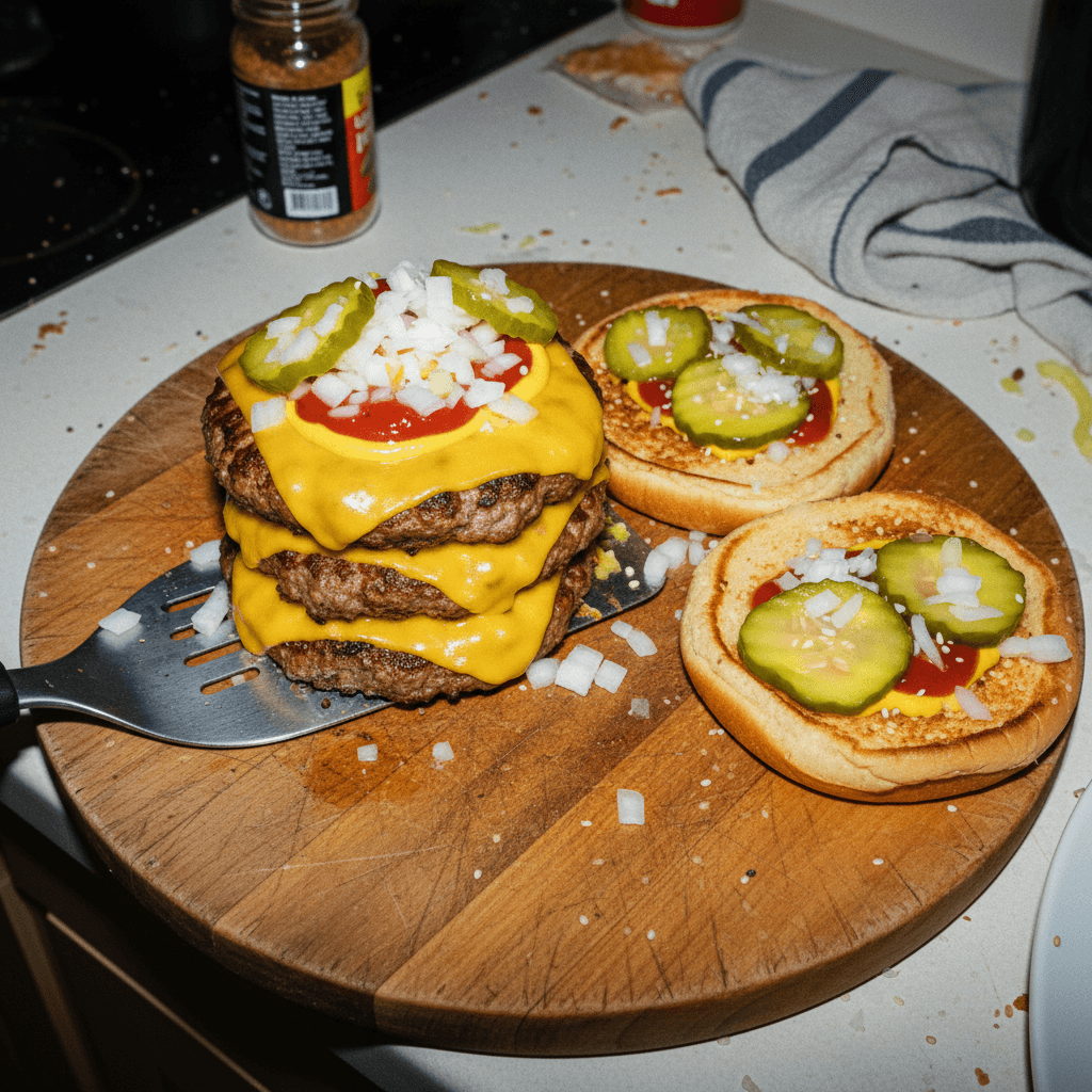 Classic Cheeseburger Griddle Patties