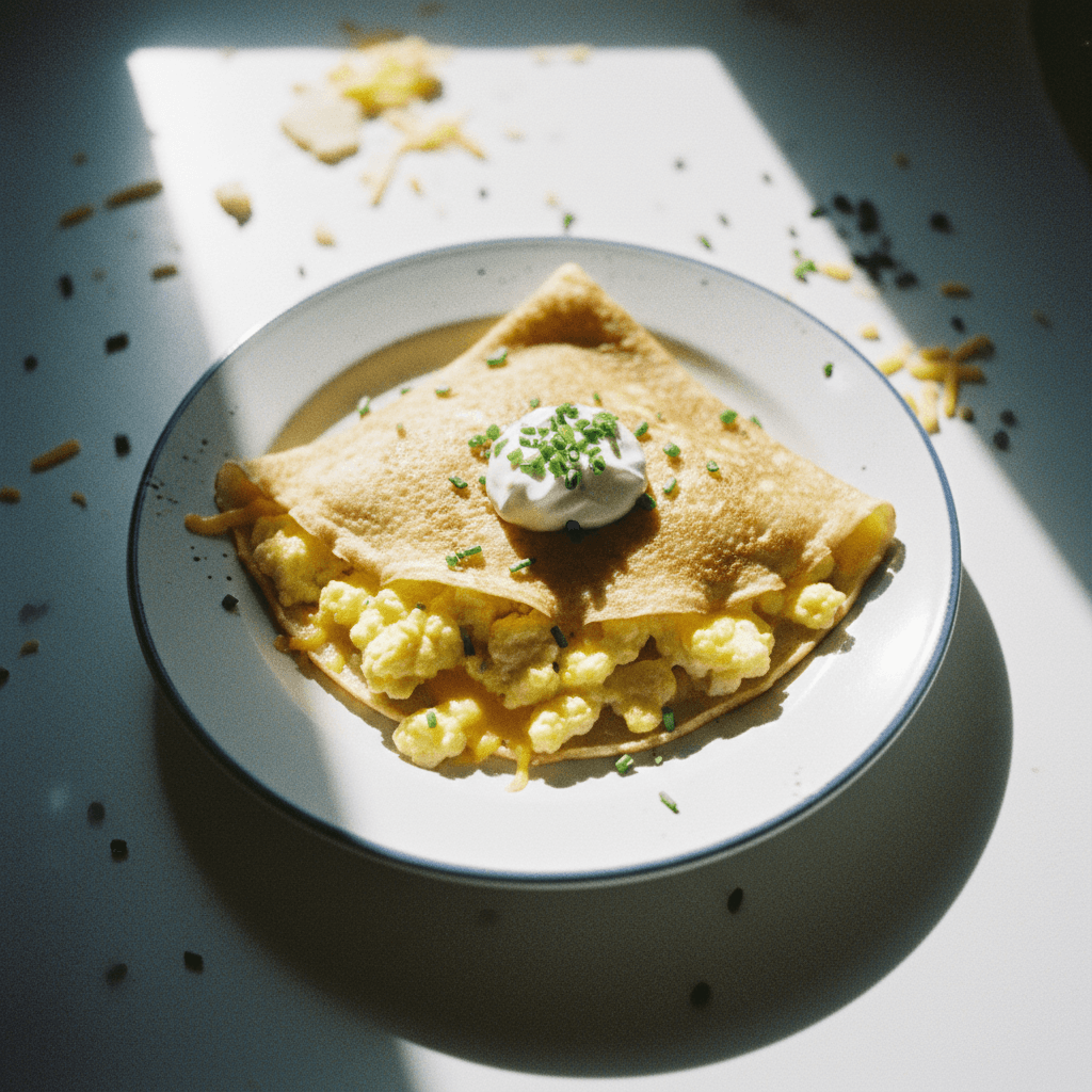 Savory Egg and Cheese Crepes