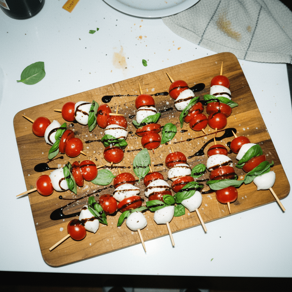 Trader Joe's Caprese Skewers with Balsamic Glaze