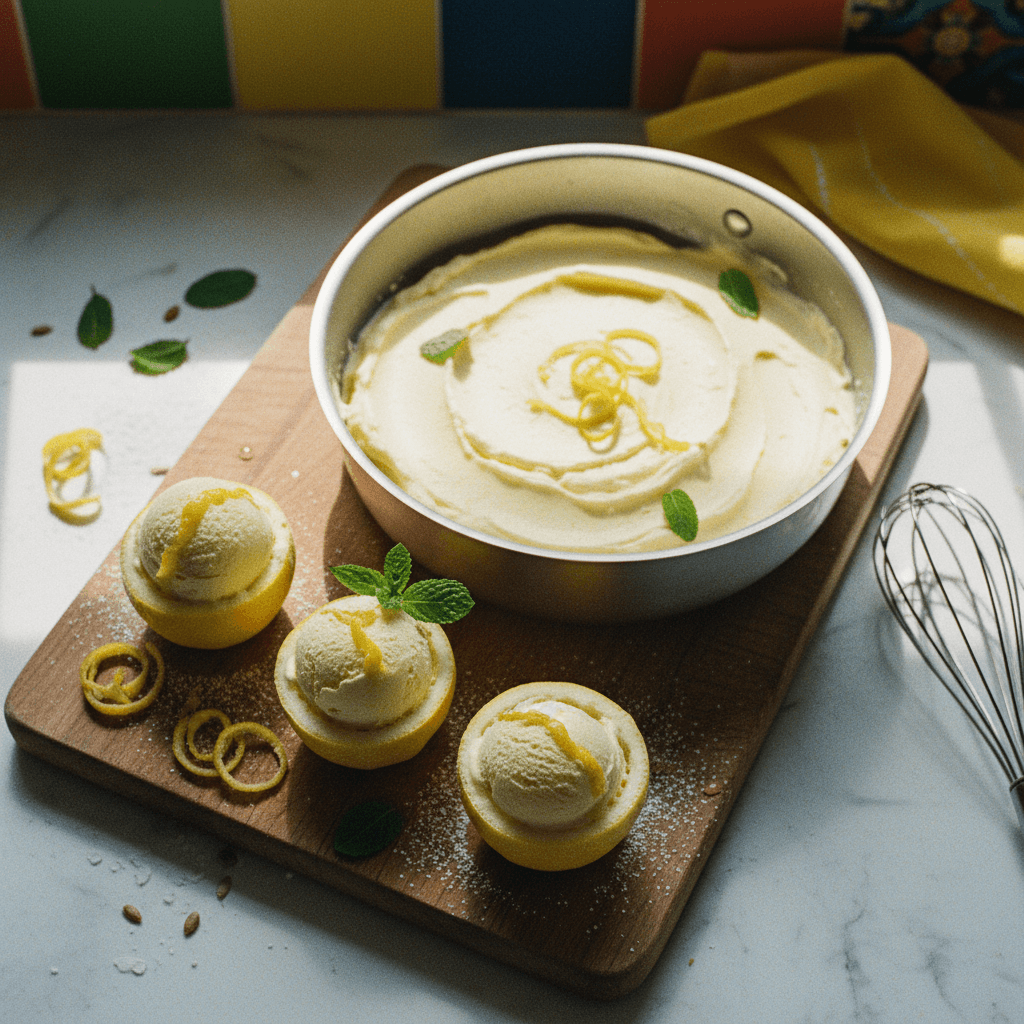 Homemade Lemon Ice Cream