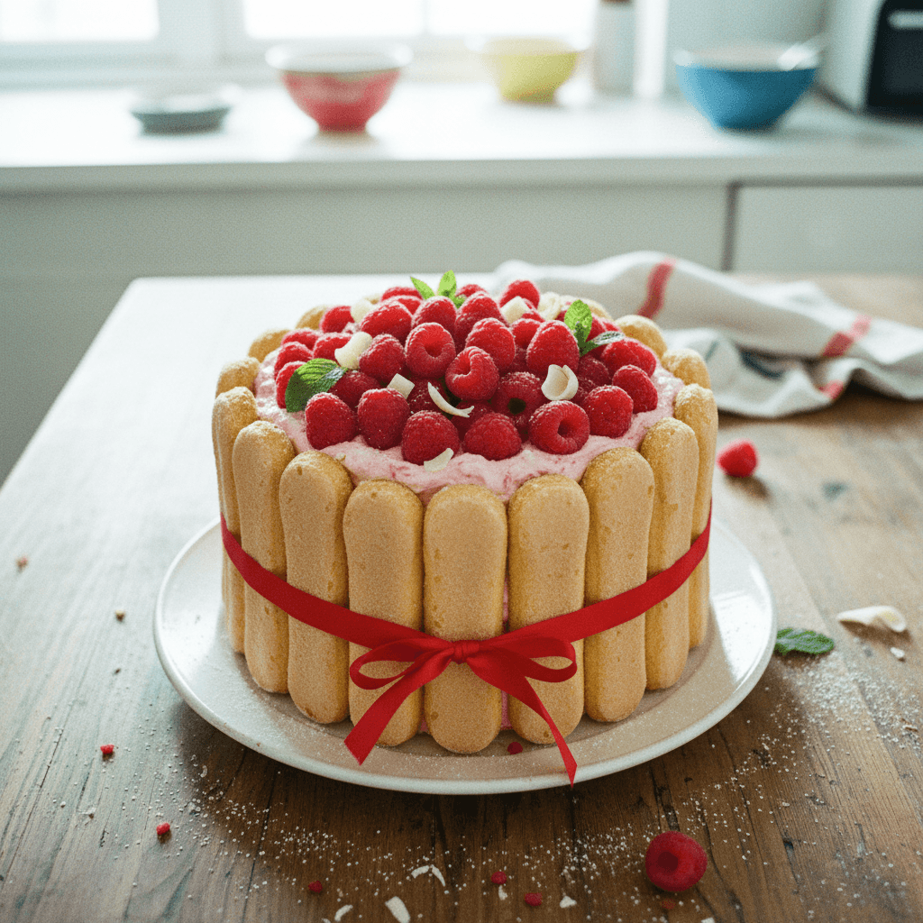 Raspberry Charlotte Cake