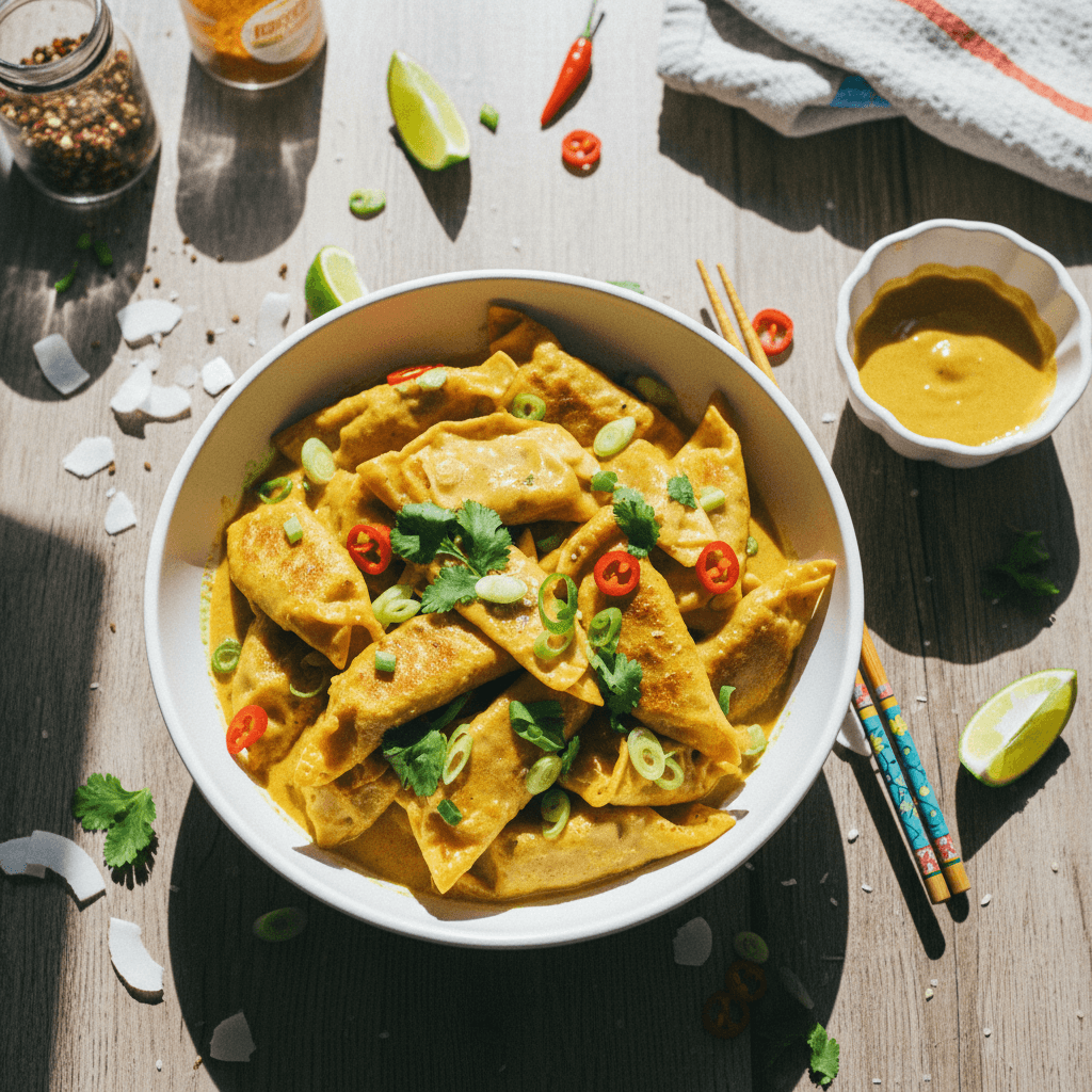 Coconut Curry Chicken Wontons