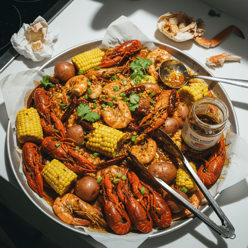 Asian-Style Shrimp and Crawfish Seafood Boil