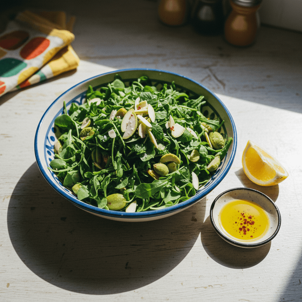 Lebanese Green Almond Salad