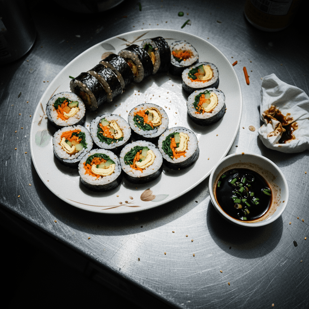 Fresh Vegetable Kimbap Rolls